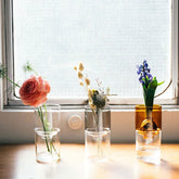 【HARIO】有璃日日琥珀/清透/灰黑花器(GK-200-AB/GK-200-T/GK-200-TB)玻璃花瓶