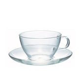 【HARIO】夢幻玻璃杯盤組 230ml 咖啡杯盤組 茶杯 杯盤組 日系美學(TCSN-1T)