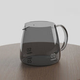 【HARIO】V60 BARISTA 02咖啡壺 600ml(VBS-60-GR-TW) 灰色雙層玻璃杯2入組 70ml(DWC-2024-B)