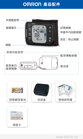 【限時免運】歐姆龍OMRON 手腕式血壓計 HEM6232T 【限時免運】歐姆龍OMRON 手腕式血壓計 HEM6232T
