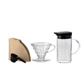 【HARIO】V60感溫變色咖啡壺組 (濾杯+溫度感應咖啡壺+濾紙+量匙/VDSS-3012-B)