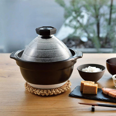 【HARIO】萬古燒蛋形飯釜 1-2杯/2-3杯米 日本製 露營煮飯神器 土鍋炊飯鍋 GNR-150/GNR-200