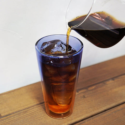 【HARIO】日出雙層玻璃杯 500ml (DWG-500-SUN)耐熱不燙手・日系質感