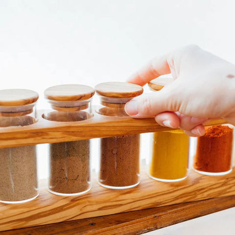 【HARIO】橄欖木調味料保存瓶 6件套 90ml(SPS-6-OV)