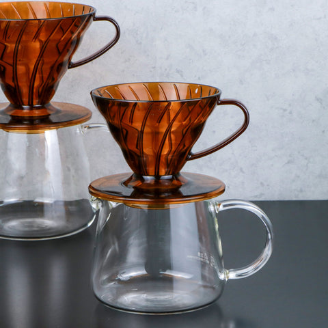 【HARIO】V60樹脂濾杯 琥珀 1~2杯(VD-01-AB-EX) / 1~4杯(VD-02-AB-EX)