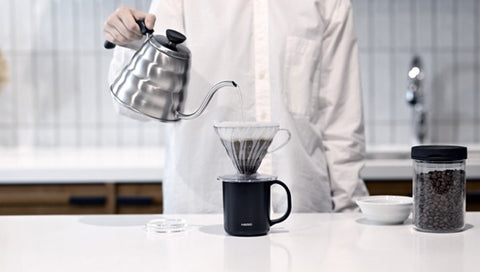 【HARIO】真空雙層馬克杯 350ml/470ml(CMG-350-B/W CMG-470-B/W)保溫保冷 精品咖啡杯