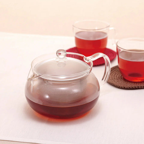 【HARIO】茶茶急須丸形茶壺 450ml 700ml 耐熱玻璃茶壺 不鏽鋼濾網 CHJMN-45T CHJMN-70T