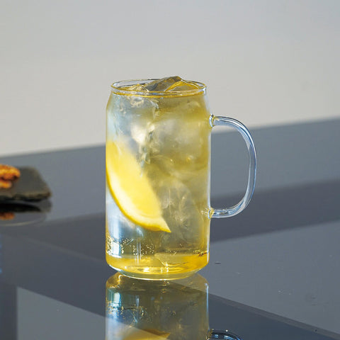 【HARIO】啤酒罐玻璃杯 450ml 透明玻璃杯 啤酒杯 氣泡飲杯 冰飲杯 居家露營 HGK-450-M