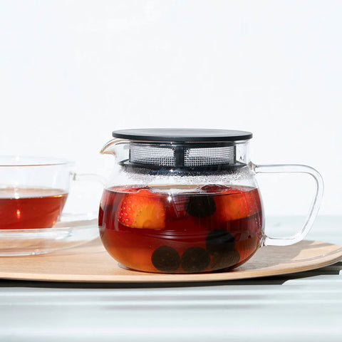 【HARIO】茶乃丸茶壺 380ml 日本製 耐熱玻璃 附濾網茶壺 白黑 TPM-38-W TPM-38-B