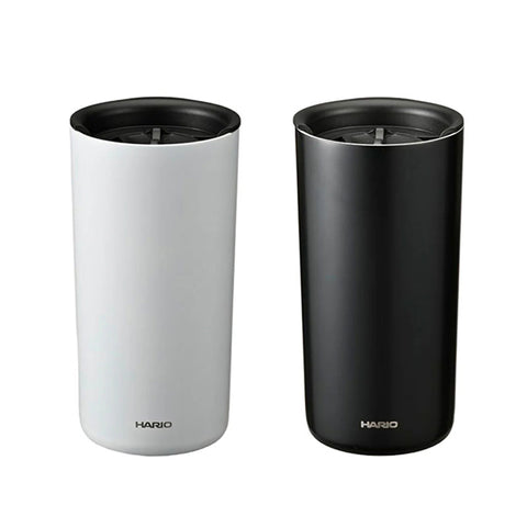 【HARIO】真空雙層保溫隨行杯 350ml 陶瓷塗層 可搭V60濾杯 白黑 CTF-350-W CTF-350-B