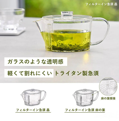 【HARIO】晶透濾沁茶壺 450ml 日本製 Tritan透明濾茶壺 泡茶壺 露營/居家必備 FIK-45-T