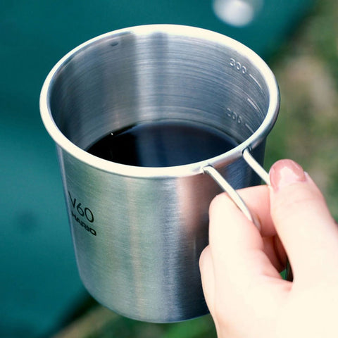 【HARIO】V60鈦金屬杯 350ml 鈦杯  露營咖啡杯 SMTI-35-TSV