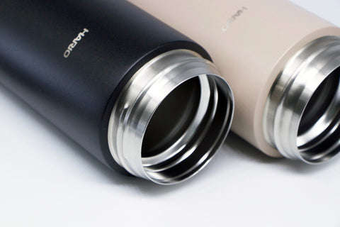 【HARIO】史迪克輕巧隨身瓶 350ml(霧黑/玫瑰金)