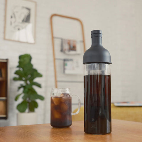 【HARIO】酒瓶冷泡咖啡壺 650ml 黑色/咖啡色/灰冷色 冷泡壺 日本製 FIC-70-B/CBR/PGR