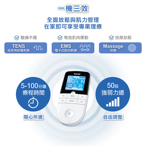 【beurer 博依】低週波治療儀 EM49