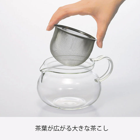 【HARIO】茶茶急須丸形茶壺 450ml 700ml 耐熱玻璃茶壺 不鏽鋼濾網 CHJMN-45T CHJMN-70T