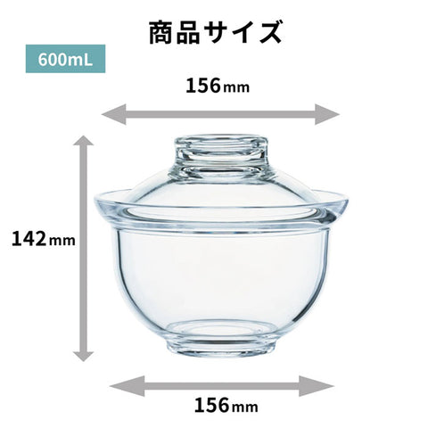 【HARIO】有璃日日丼碗 600ml 耐熱玻璃碗 微波碗 麵碗 湯碗 日本製 GXD-600