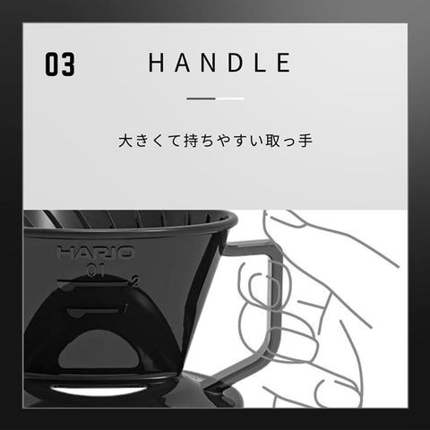 【HARIO】梯形樹脂濾杯 黑色 1-2杯用 1-4杯用 1-6杯用 PED-01-B PED-02-B PED-03-B