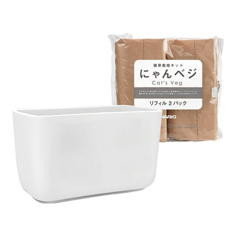 【HARIO】喵星人盆栽套組(PTS-NKCN-2P-SH)貓咪專用 居家療癒小物