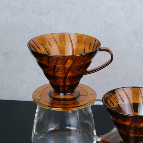 【HARIO】V60樹脂濾杯 琥珀 1~2杯(VD-01-AB-EX) / 1~4杯(VD-02-AB-EX)