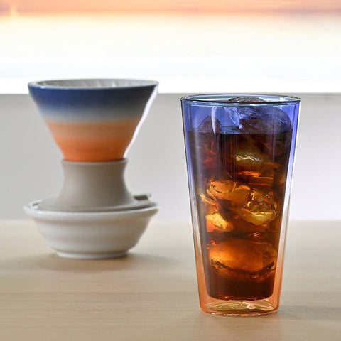 【HARIO】日出雙層玻璃杯 500ml (DWG-500-SUN)耐熱不燙手・日系質感