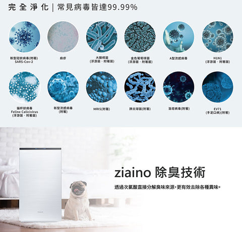 【Panasonic 國際牌】Ziaino空間除菌脫臭機 F-JPU25W/專用濾網HEPA13/專用鹽錠