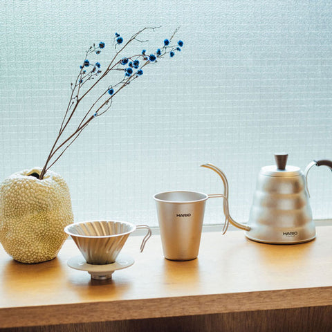 【HARIO】V60鈦金屬杯 350ml 鈦杯  露營咖啡杯 SMTI-35-TSV