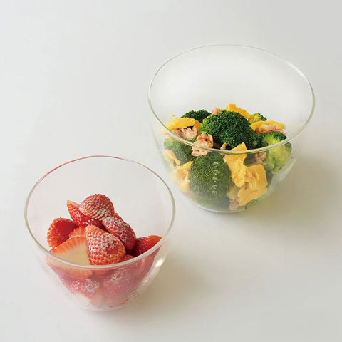 【HARIO】KARU耐熱玻璃碗兩件組 900ml+1600ml 有刻度標記 KRB-2518