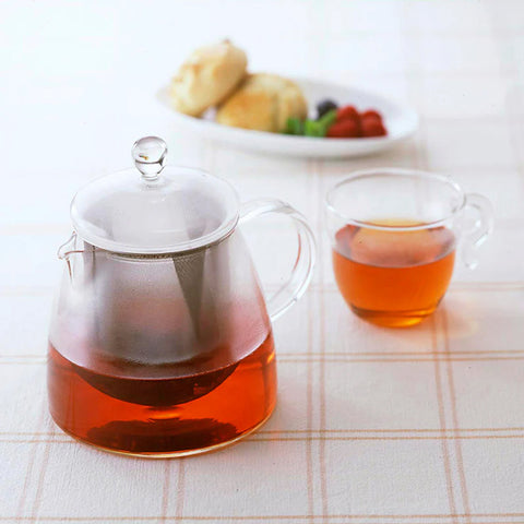 【HARIO】極簡花茶壺 700ml 日式透明玻璃茶壺 花茶壺 泡茶壺 花草茶壺(CHEN-70T)