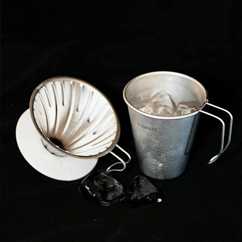 【HARIO】V60鈦金屬杯 350ml 鈦杯  露營咖啡杯 SMTI-35-TSV
