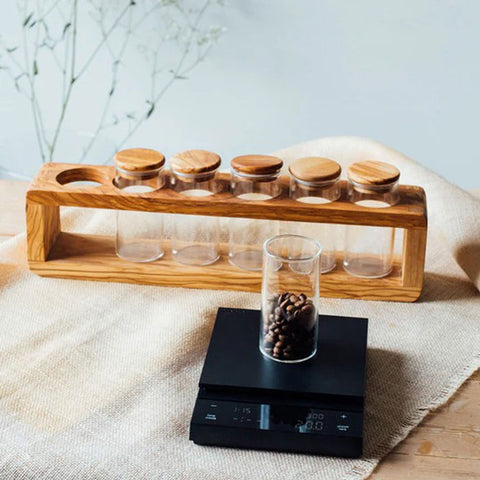 【HARIO】橄欖木調味料保存瓶 6件套 90ml(SPS-6-OV)