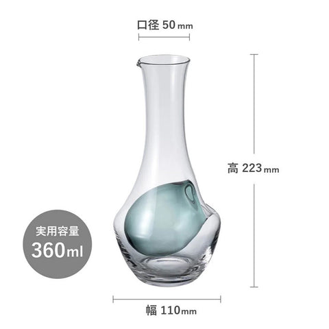 【HARIO】手工森韻清酒冷酒瓶 360ml 冰槽不稀釋 冷酒壺 酒器 CKF-2T-G CKF-2T-GR