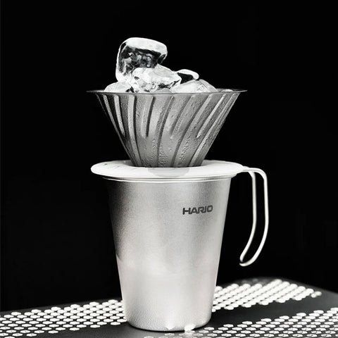【HARIO】V60鈦金屬杯 350ml 鈦杯  露營咖啡杯 SMTI-35-TSV