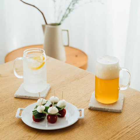【HARIO】啤酒罐玻璃杯 450ml 透明玻璃杯 啤酒杯 氣泡飲杯 冰飲杯 居家露營 HGK-450-M