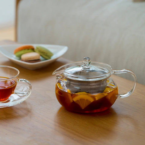 【HARIO】茶茶急須丸形茶壺 450ml 700ml 耐熱玻璃茶壺 不鏽鋼濾網 CHJMN-45T CHJMN-70T