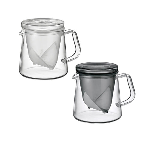 【HARIO】V型急須便利茶壺 450ml 透明 透黑 耐熱玻璃 茶壺 濾茶壺 TPV-45-T TPV-45-TB