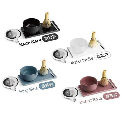 【FELLOW】Matcha Set 抹茶碗茶具組 380ml磨砂黑/霧面白/晨霧藍/暮夜紅