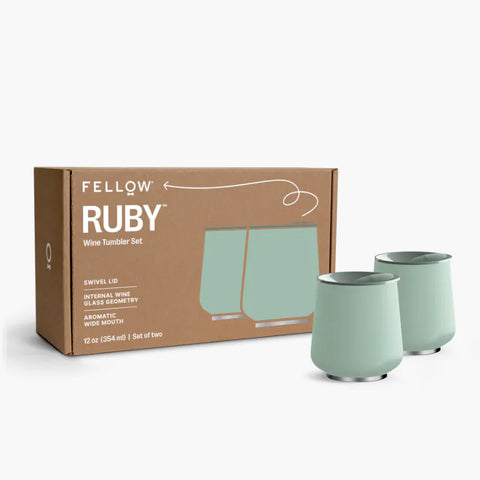 【FELLOW】Ruby 路比 雙層真空陶瓷隨行杯 禮盒兩入組 350ml 12oz
