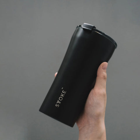 【STTOKE】精品陶瓷保溫杯 無盡黑 全黑限定款 460ml 16oz 陶瓷內膽 隨行杯