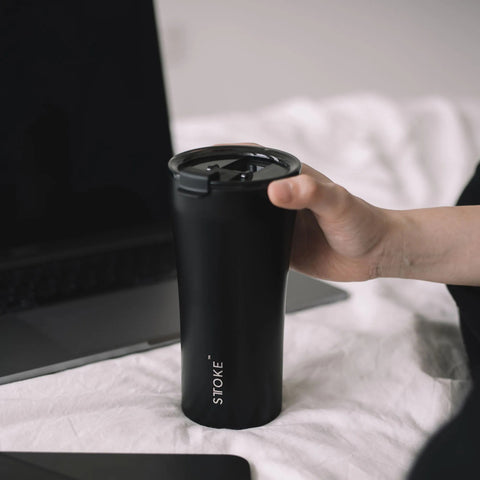 【STTOKE】精品陶瓷保溫杯 無盡黑 全黑限定款 460ml 16oz 陶瓷內膽 隨行杯