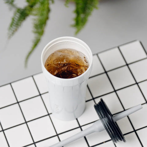 【STTOKE】精品陶瓷保溫杯 防漏吸管 580ml 20oz 陶瓷內膽 隨行杯