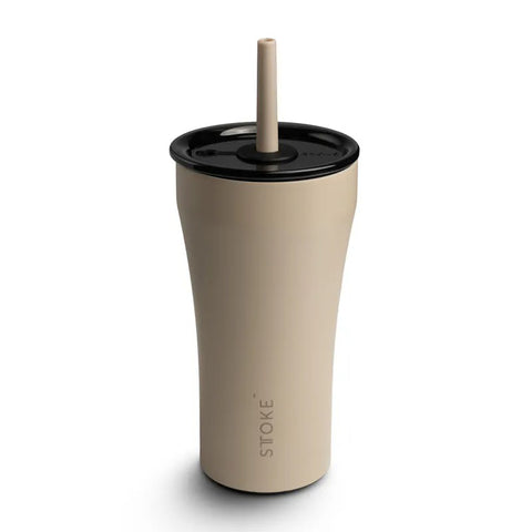 【STTOKE】精品陶瓷保溫杯 防漏吸管 580ml 20oz 陶瓷內膽 隨行杯