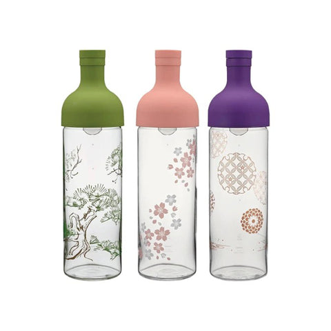 【HARIO】酒瓶冷泡茶壺750ml(江戶紫/松柏綠/櫻花粉)