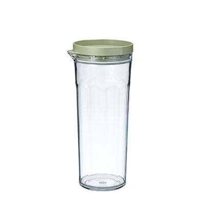 【HARIO】JUSIO Tritan 樹脂王冷水壺 1100ml 橫放可用 耐熱 日本製 FPJ-11-SG/FPJ-11-W