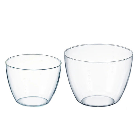 【HARIO】KARU耐熱玻璃碗兩件組 900ml+1600ml 有刻度標記 KRB-2518