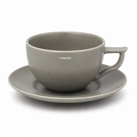 【HARIO】輕薄拿鐵杯盤組 250ml 咖啡杯 台灣製 LBCS-250-GR LBCS-250-VI