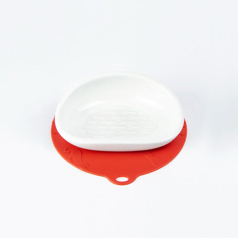 【HARIO】長毛貓專用磁碗 紅色墊 30ml(PTS-NYL-R)