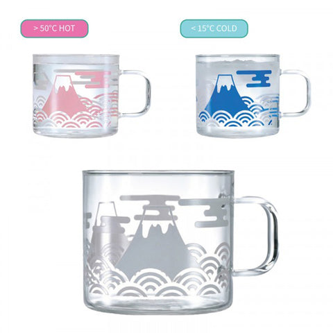 【HARIO】FUJI變色玻璃杯 330ml