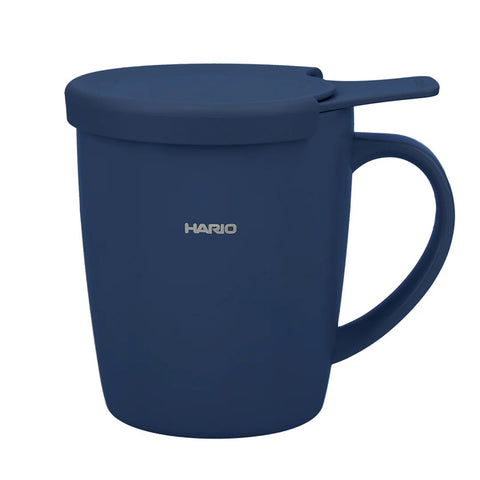 【HARIO】茶&咖啡兩用陶瓷塗層保溫杯 300ml 米灰 海軍藍 櫻花粉 TCM-300
