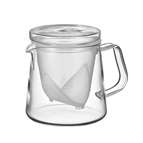 【HARIO】V型急須便利茶壺 450ml 透明 透黑 耐熱玻璃 茶壺 濾茶壺 TPV-45-T TPV-45-TB